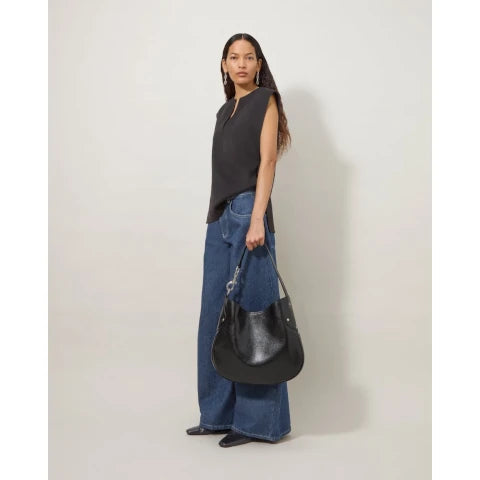 Mulberry Hackney Shoulder Bag in High Shine Leather