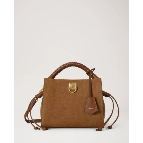 Mulberry Small Iris in Vintage Oak Suede