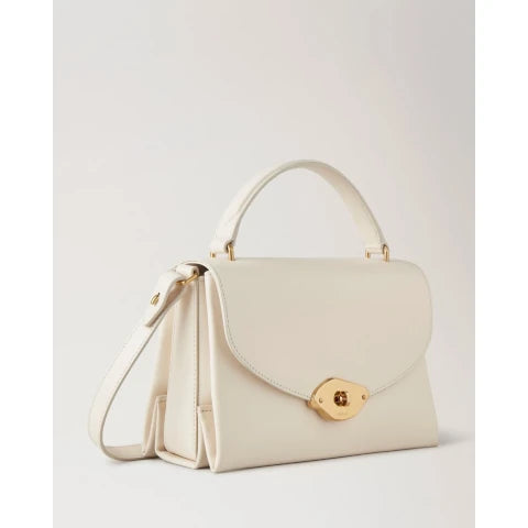 Mulberry Lana Top Handle in High Gloss Eggshell