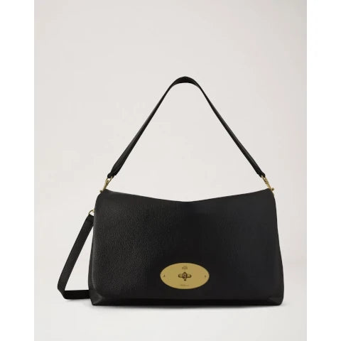 Mulberry Large Delilah in Black Small Classic Grain