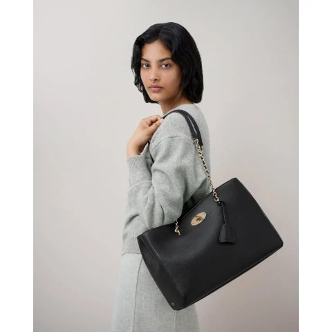 Mulberry Lily Chain Tote in Black