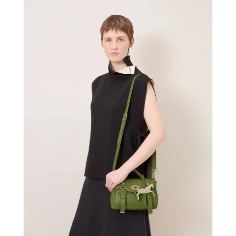 Mulberry Mini Alexa in Fern with Chalk Horse