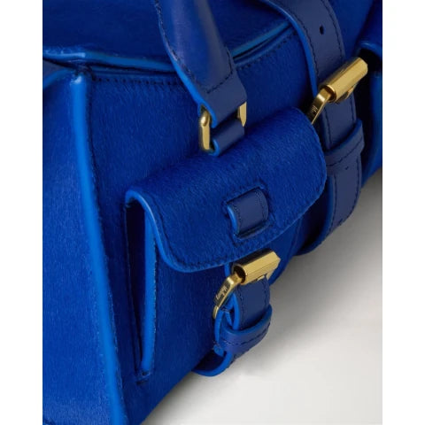 Mulberry Mini Roxanne in Pigment Blue Hair Calf