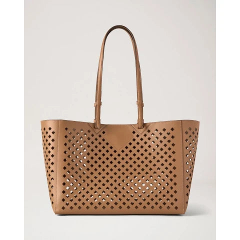 Mulberry Perforated Tote in Toffee