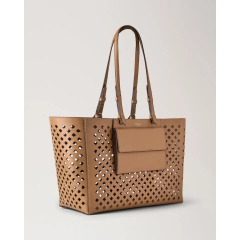 Mulberry Perforated Tote in Toffee