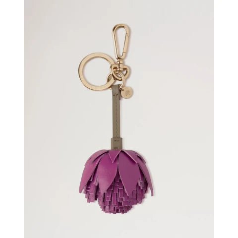 Mulberry Pom Pom Flower Keyring