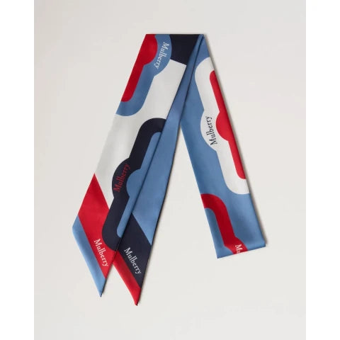 Mulberry Color Block Skinny Scarf