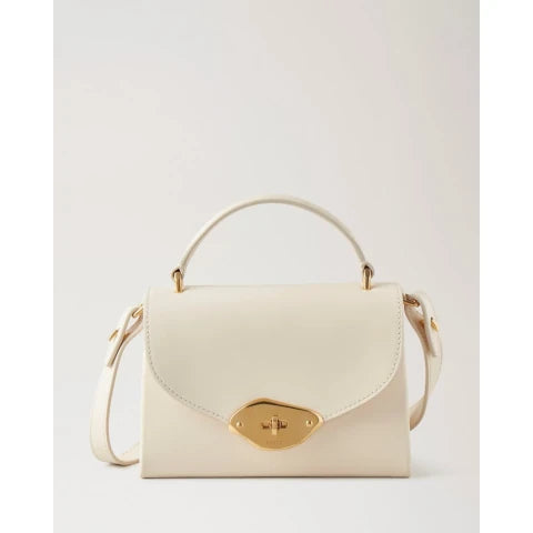 Mulberry Small Lana Top Handle in Eggshell