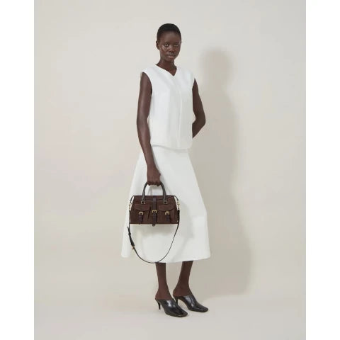 Mulberry Small Roxanne in Chocolate Suede