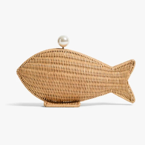 Pamela Munson Go Fish Clutch with Pearl