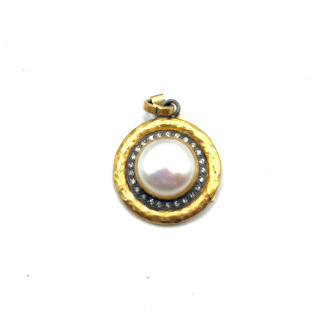 Paula Rosen Gold, Diamonds and Pearl Charm