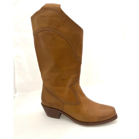 Pedro Garcia Britta Cowboy Boot in Teak Flex Vacchetta