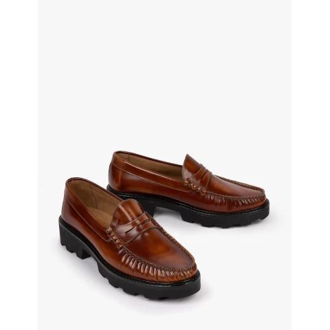 Penelope Chilvers Idler Forentic Brown Loafer