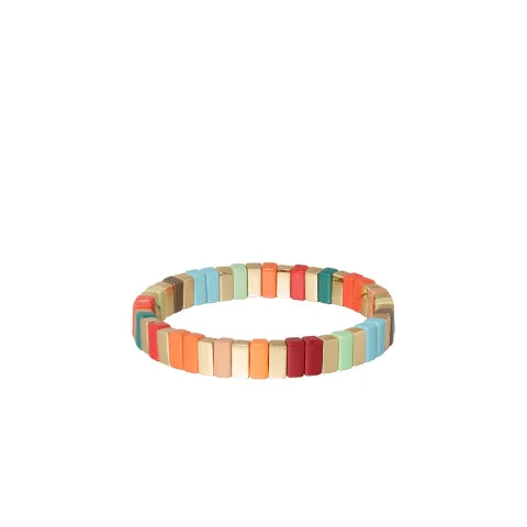 The Super Size Happy Cord Bracelet – Roxanne Assoulin Roxanne Assoulin Black Bracelet with White and Red Floral Accents display picture 1
