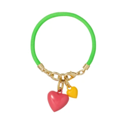 Roxanne Assoulin Happy Cord Mini Double Heart Bracelet