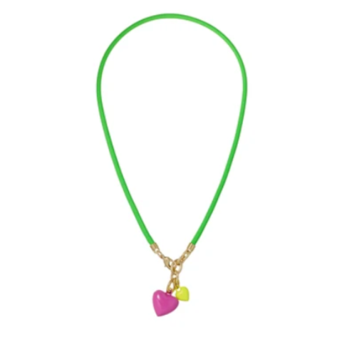 Roxanne Assoulin Happy Cord Mini Double Heart Necklace