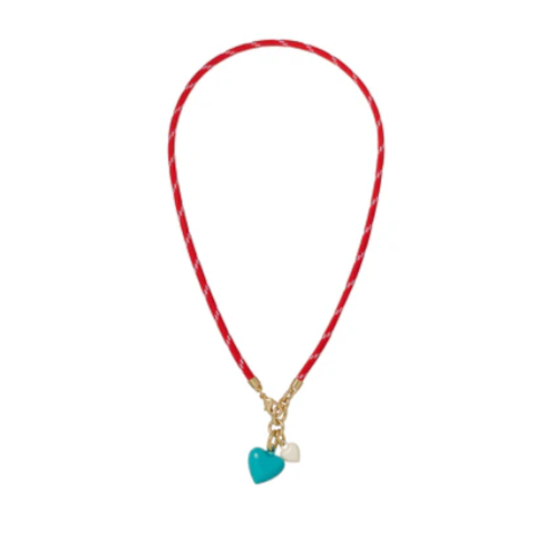 Roxanne Assoulin Happy Cord Mini Double Heart Necklace
