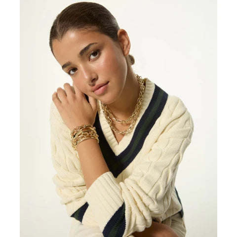 Roxanne Assoulin Paperclip Double Chain Necklace