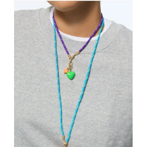 Roxanne Assoulin Happy Cord Big Double Heart Necklace