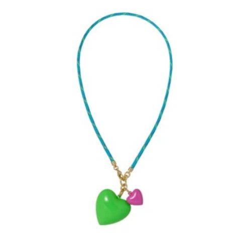 Roxanne Assoulin Happy Cord Big Double Heart Necklace