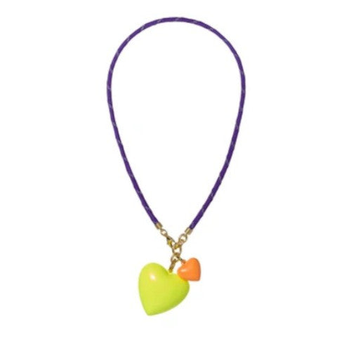 Roxanne Assoulin Happy Cord Big Double Heart Necklace
