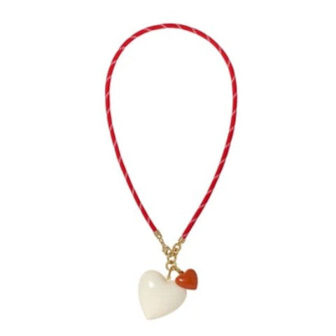 Roxanne Assoulin Happy Cord Big Double Heart Necklace