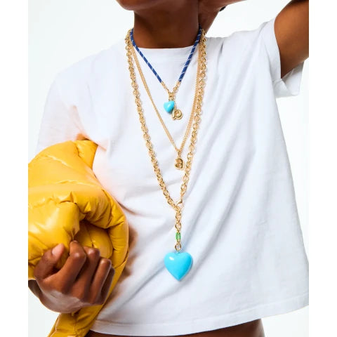 Roxanne Assoulin Puffy Initial Necklace
