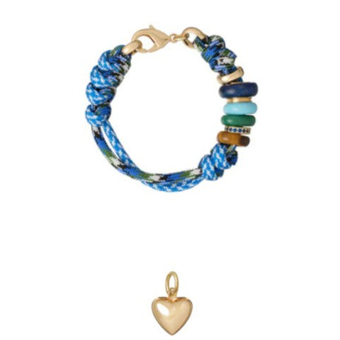 Roxanne Assoulin The Super Size Happy Cord Bracelet with Gold Heart