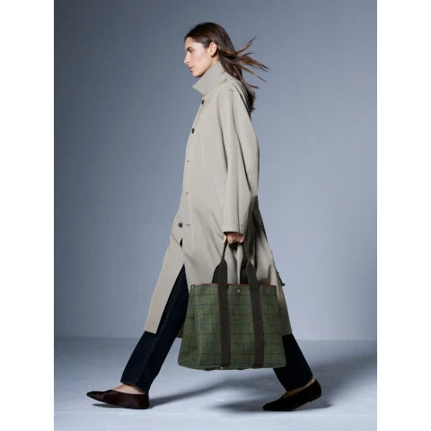 Rue De Verneuil Traversee L Tote in Hunting Tweed Khaki