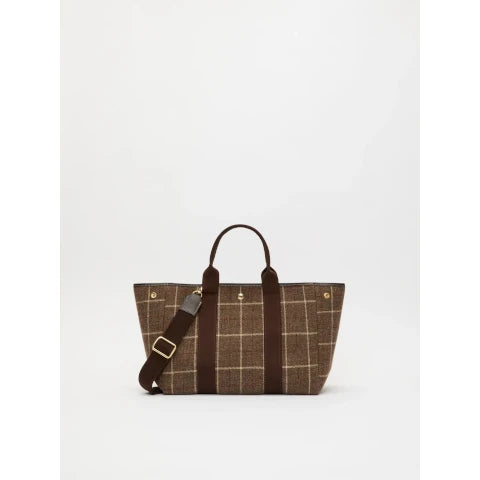 Rue de Verneuil Traversee M Tote in Brown Hunting Tweed