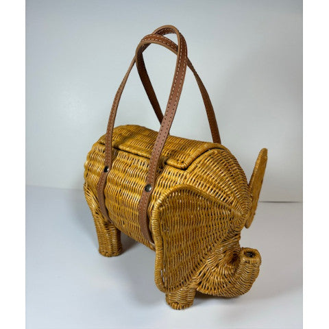 Serpui Richard Elephant Wicker Bag