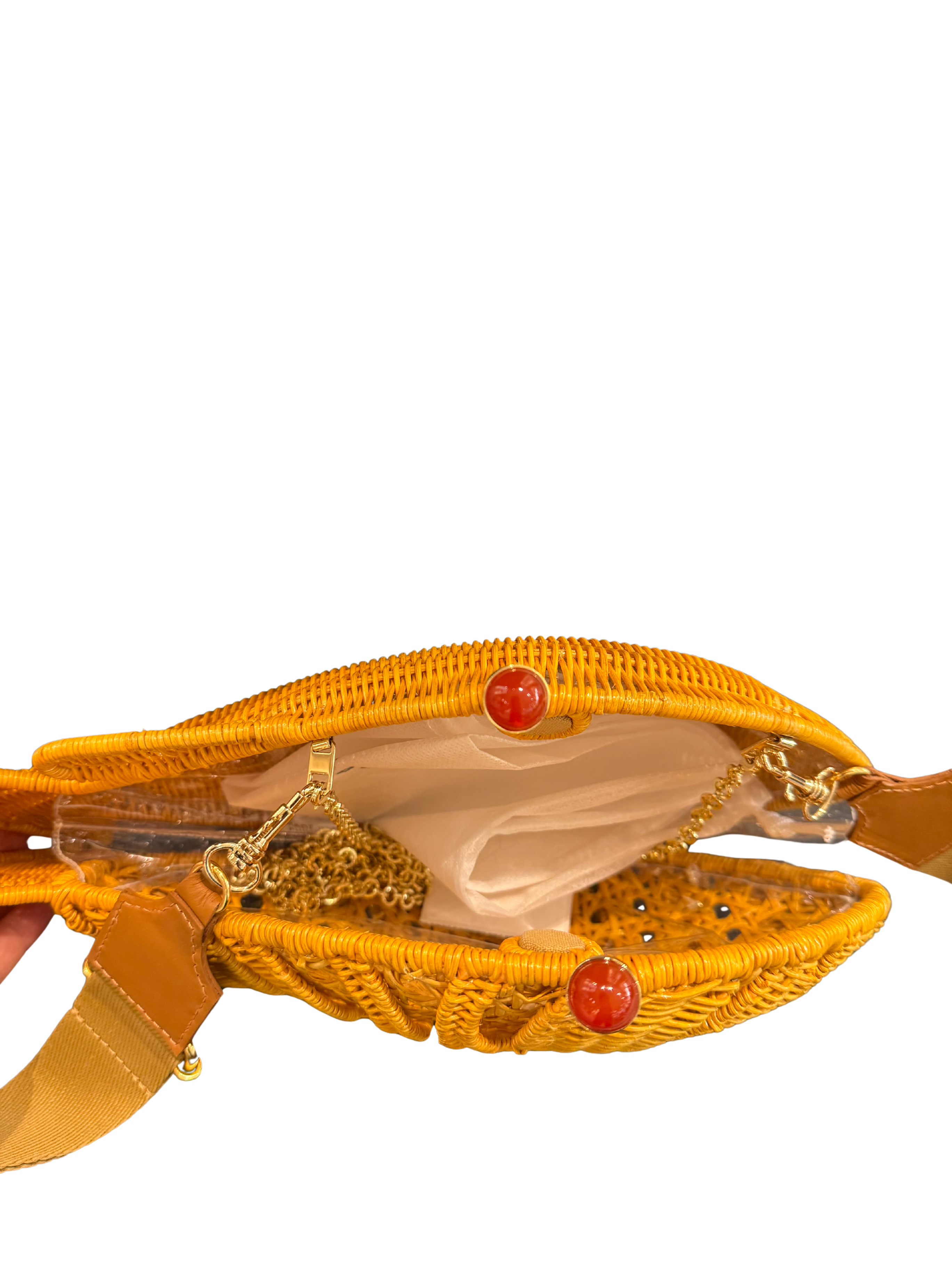 Serpui Robin Fish Wicker Clutch