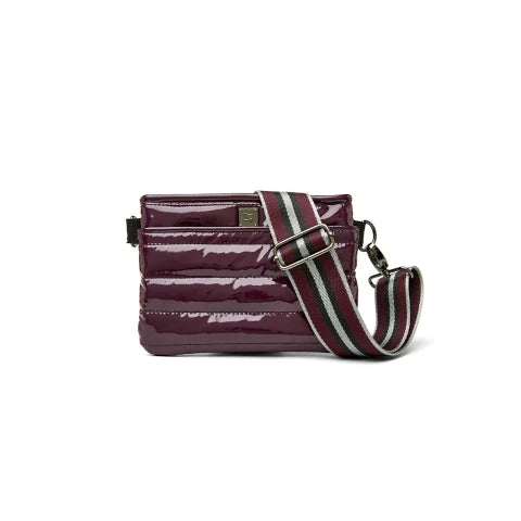 Think Rolyn Bum Bag 2.0 in Aubergine Patent (Black Hardware) - Her Hide Out