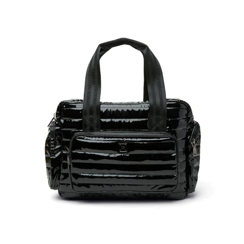 Think Royln Black Patent Duffel, Life on the Fly edition