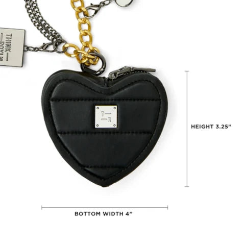 Think Royln Love Charm Keychain Heart Pouch