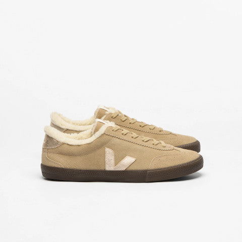 Veja Volley Suede Dune Platine with Fleece