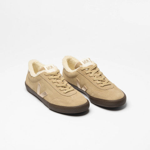 Veja Volley Suede Dune Platine with Fleece