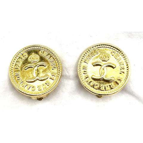 Vintage Chanel Gold Coin Earring