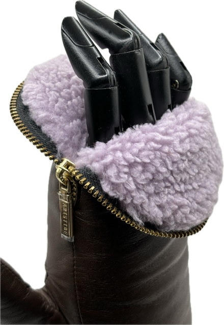 Aristide Sherpa Lined Leather Mittens