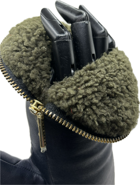 Aristide Sherpa Lined Leather Mittens