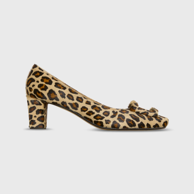 Ann Mashburn Buckle Heel Leopard Calf