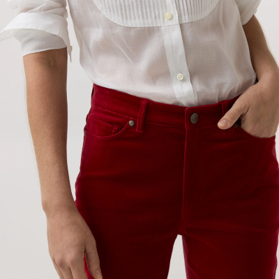 Ann Mashburn Kendall Flare Red Velvet Jean