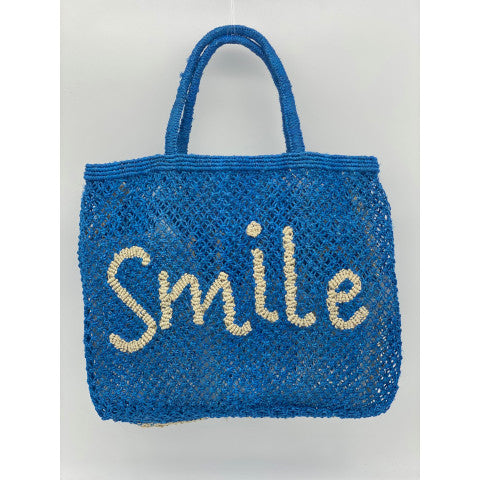 The Jacksons Woven Stella Smile Tote Bag - Blue - One Size