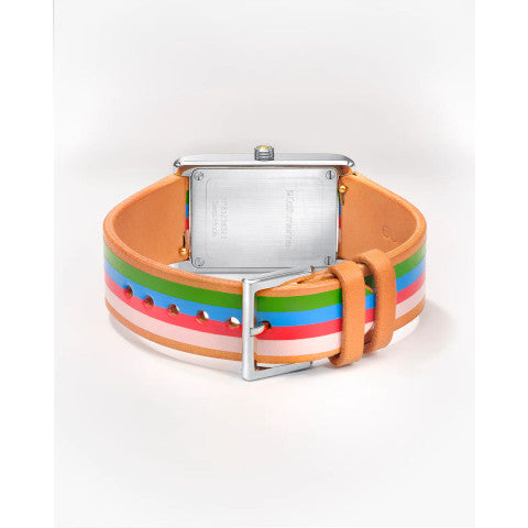 LaCalifornienne-DaybreakWatchwithPastelRainbowFaceandRioStripeStrap-2023-Pumpz