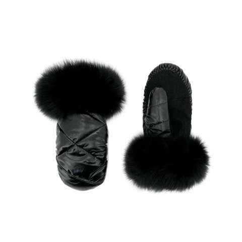 Mitchie's Matchings Nylon Mittens with Fur Trim