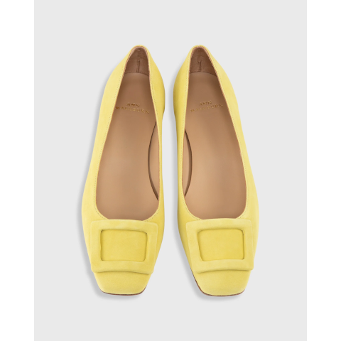 Ann Mashburn Citron Buckle Suede Shoe