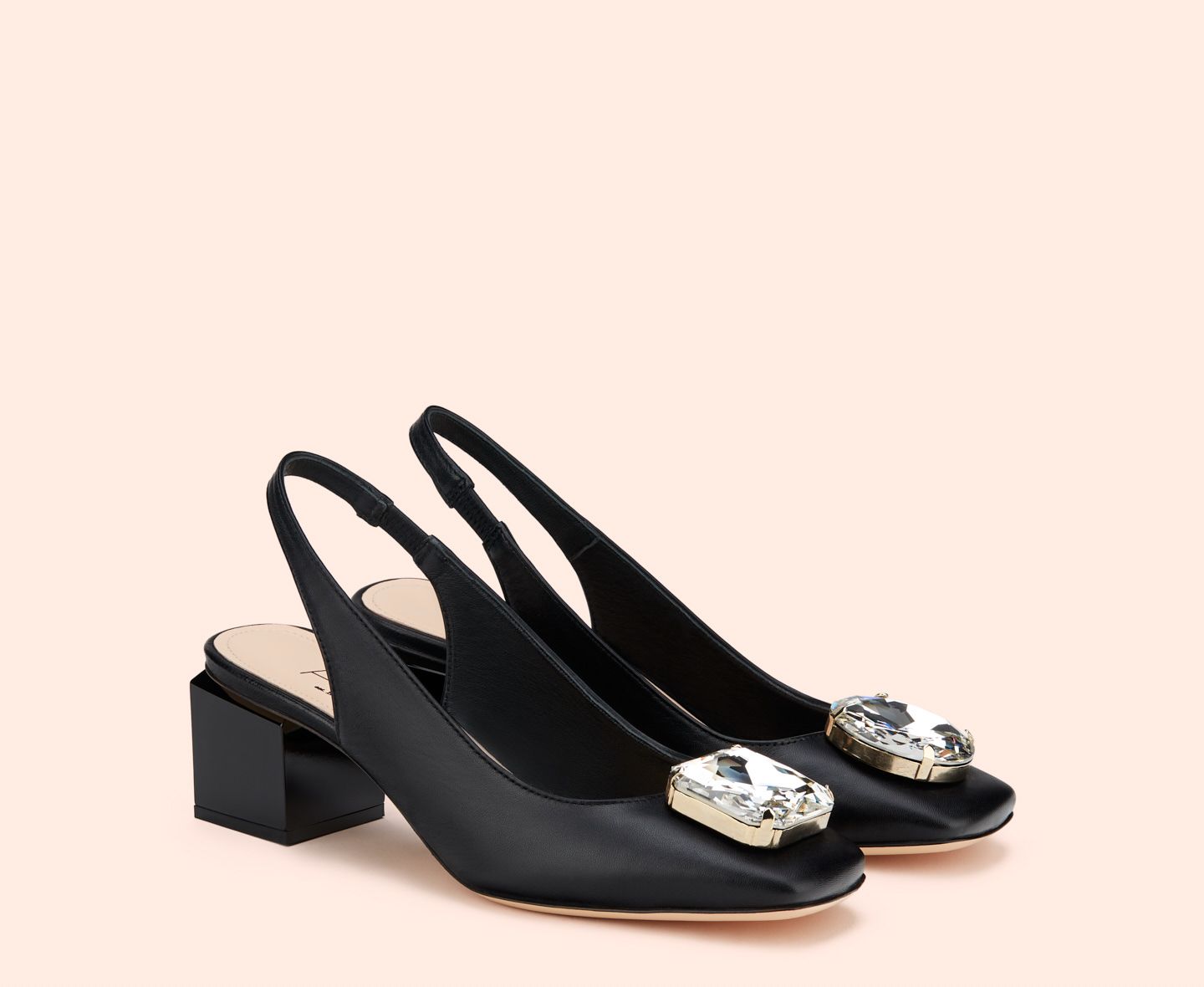 AGL Angie Slingback Crystal in Black