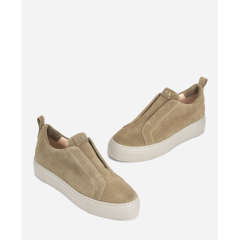 AGL Clementina Sneaker in Taupe Suede