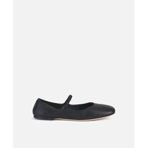 AGL Iris Black Ballet Shoe with Strap