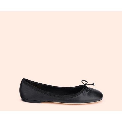 AGL Kala Black Leather Ballet Shoe